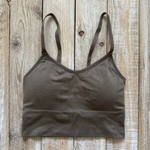 FREE W/ ITEM EQUAL/MORE VALUE All In Motion Longline Padded Taupe Sports Bra